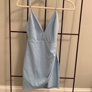 Light blue bodycon dress